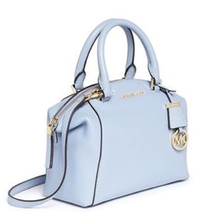 Michael Kors Riley Convertible Blue/Gold Satchel